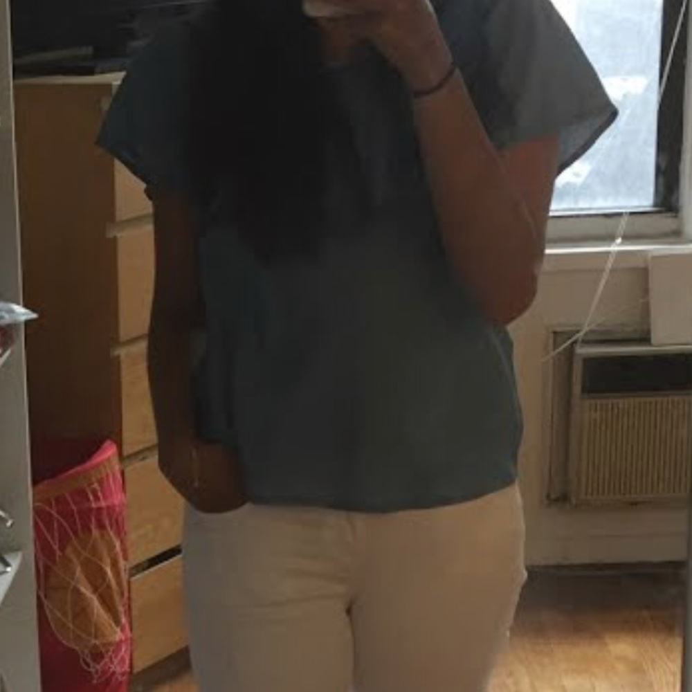 Chambray off the shoulder top - Picture 5 of 5